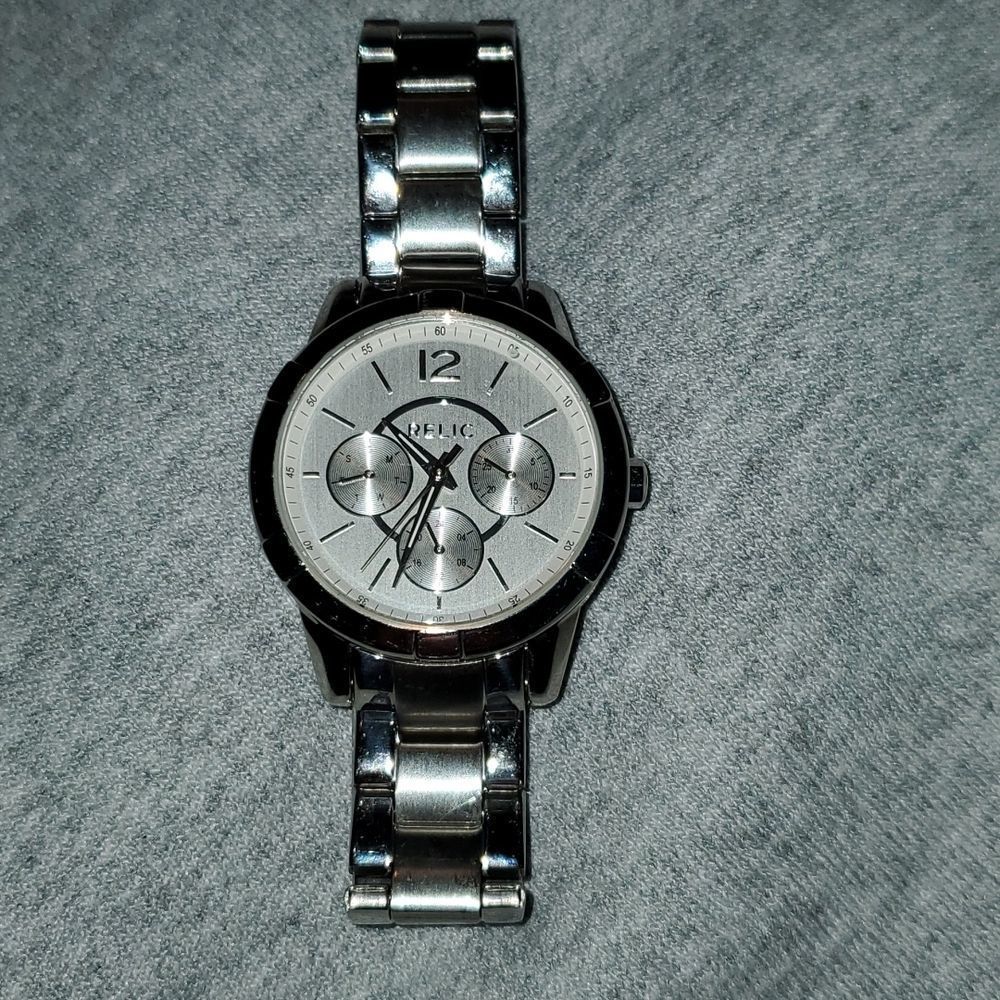 Relic Payton LDS Multifunction Watch Silver Tone ZR15696 4 Dials